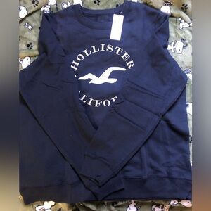 Hollister Navy Blue Crew Neck Sweater